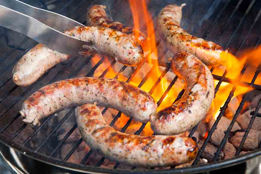 Sausage on the grill